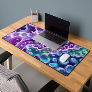 Fractal Botanical Mosaic Desk Mat