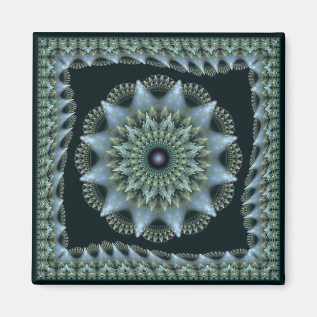 Fractal brilliant star decoration magnet (Front)