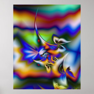 Fractal Butterfly Fantasy Poster