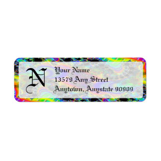 Fractal C~05 Monogram Return Address Labels