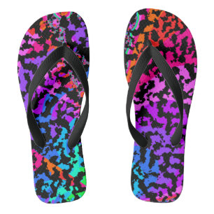 Fractal Camo Pattern Flip Flops