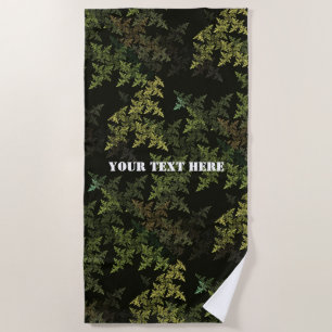 Fractal Camouflage Beach Towel