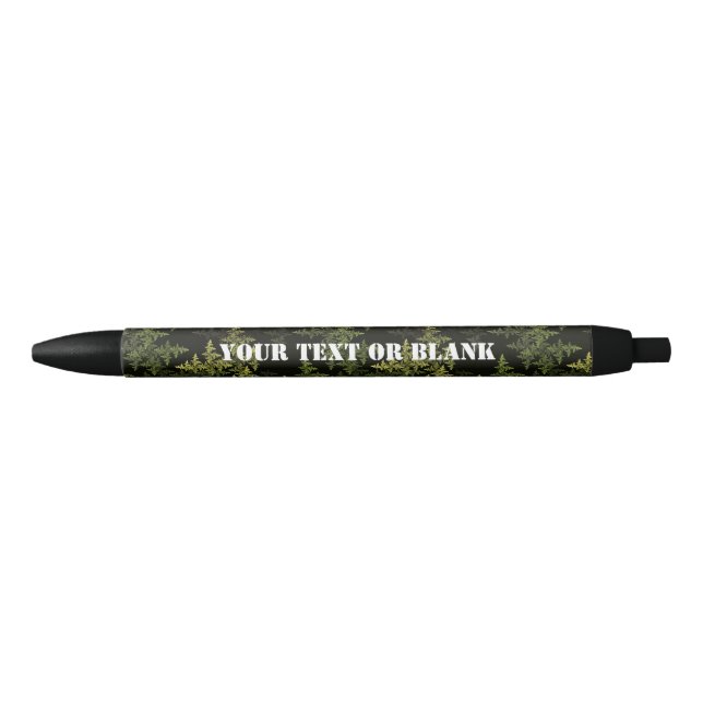Fractal Camouflage Black Ink Pen (Front)