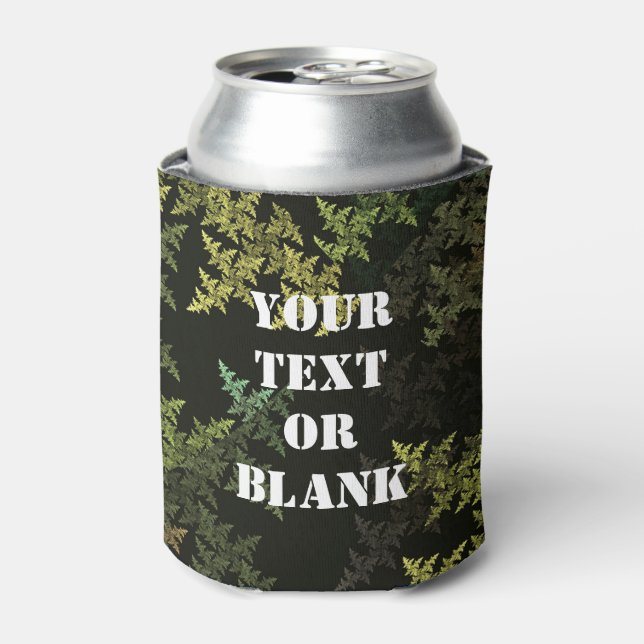 Fractal Camouflage Can Cooler (Can Front)