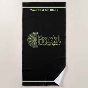 Fractal Camouflage Systems Logo Beach Towel