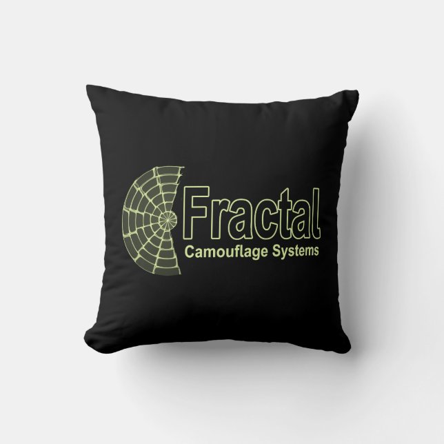 Fractal Camouflage Systems Logo Throw Pillow (Front)