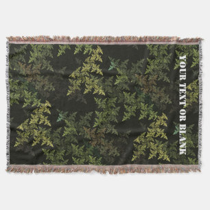 Fractal Camouflage Throw Blanket
