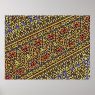 Fractal Carpet Design Poster
