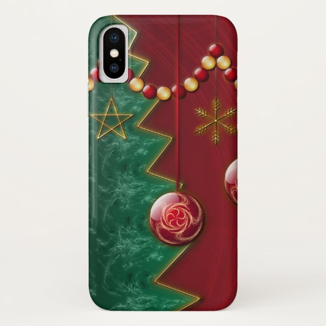 Fractal Celebration Christmas iPhone Case-Mate Case (Back)