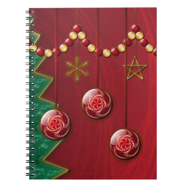 Fractal Celebration Christmas Notebook (Front)