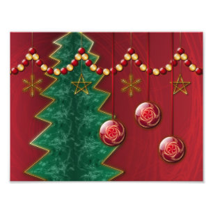 Fractal Celebration Christmas Photo Print