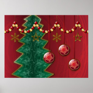 Fractal Celebration Christmas Print
