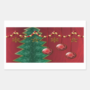 Fractal Celebration Christmas Stickers