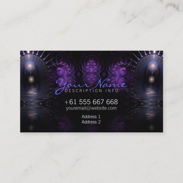 Fractal Chambers with Logo Business Card (Front)