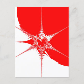Fractal Christmas ornament Holiday Postcard