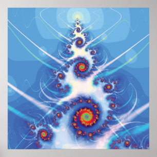 Fractal Christmas Tree Poster