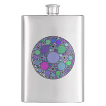 Fractal Circles in Purple Pink Blue Green