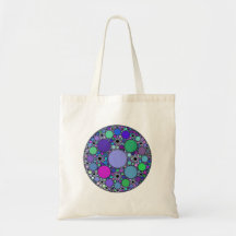 Fractal Circles in Purple Pink Blue Green