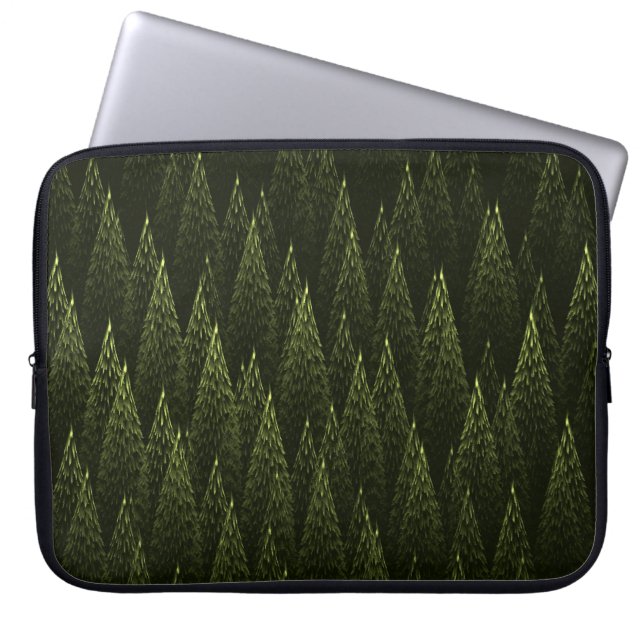Fractal Conifer Forest Laptop Sleeve (Front)