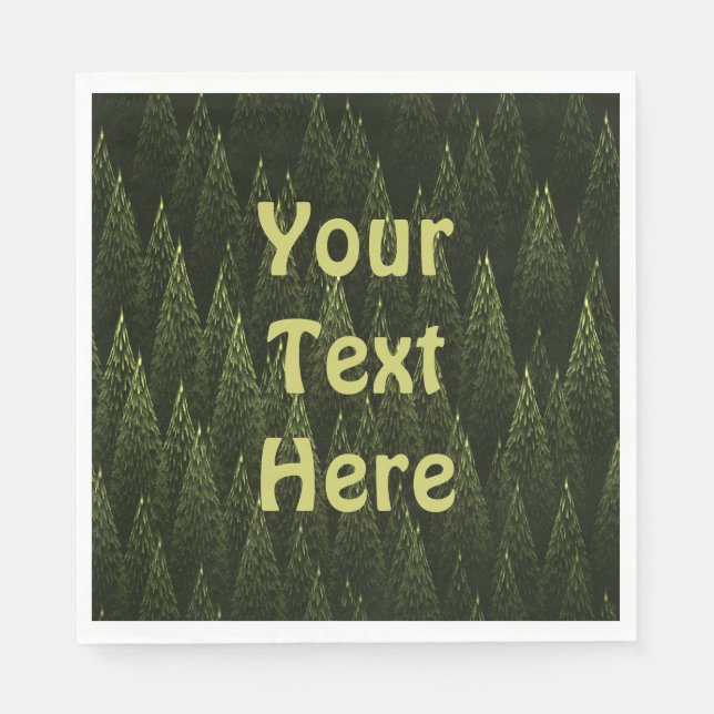 Fractal Conifer Forest Napkin (Front)