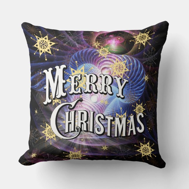 Fractal Energy burst Throw Pillow (Front)