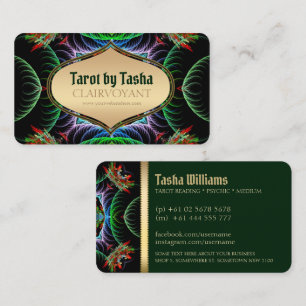 Fractal Energy Goddess Tarot Business Cards
