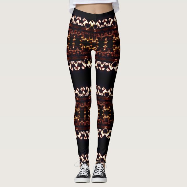 Fractal Etno Custom Leggings (Front)