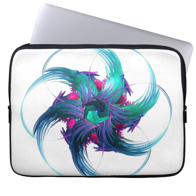 Fractal Fantasy Swirls Laptop Bag (Front)