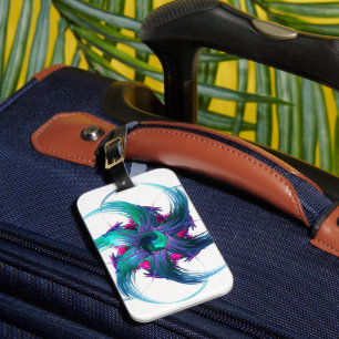 Fractal Fantasy Swirls Luggage Tag