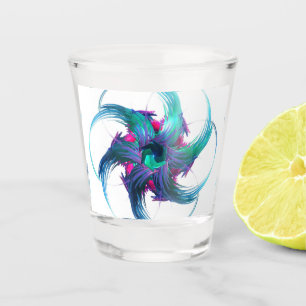 Fractal Fantasy Swirls Shot Glass
