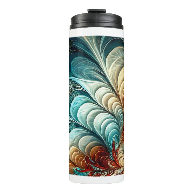 Fractal Feathers Thermal Tumbler  (Front)