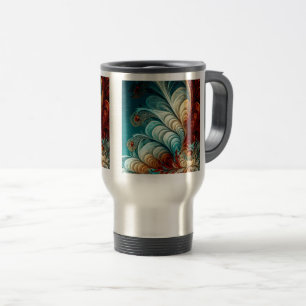Fractal Feathers Travel/Commuter Mug, 15 oz  Travel Mug
