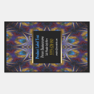 Fractal Feathers Vertical Product Label Stick