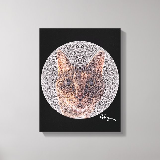 Fractal Female Feline by Rofey Canvas Print (Front)