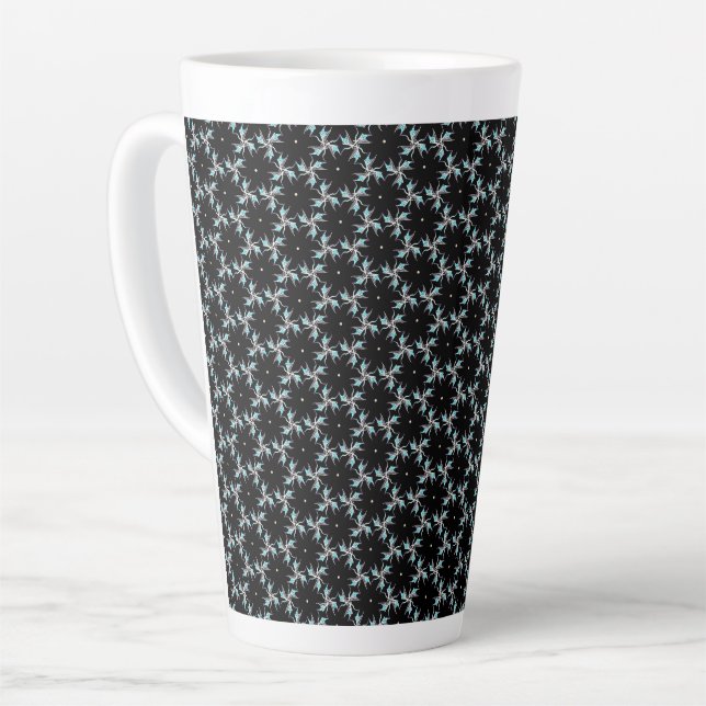 Fractal Finesse Latte Mug (Left Angle)
