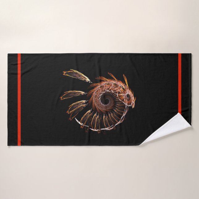 Fractal Firebird (Serviette de bain)
