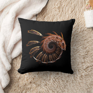 Fractal Firebird Throw Pillow