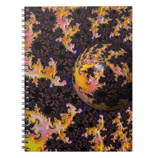 Fractal Firestorm Sphere Notebook
