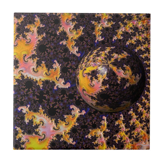 Fractal Firestorm Sphere Tile (Front)