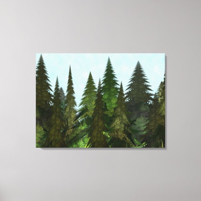 Fractal Firs Canvas Print (Front)