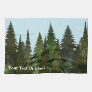 Fractal Firs Kitchen Towel