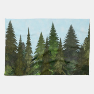 Fractal Firs Kitchen Towel