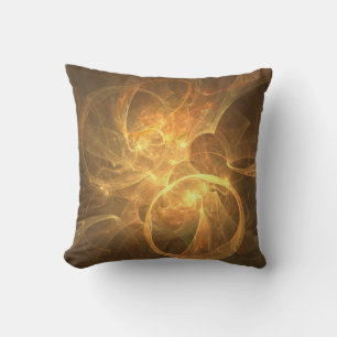 Fractal flame space energy fantasy throw pillow
