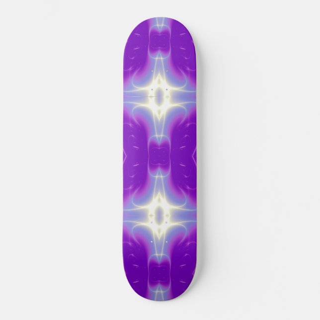 FRACTAL FLAME , violet purple Skateboard (Front)
