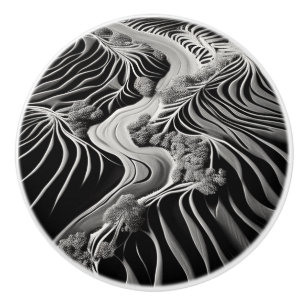 Fractal Flow Ceramic Knob
