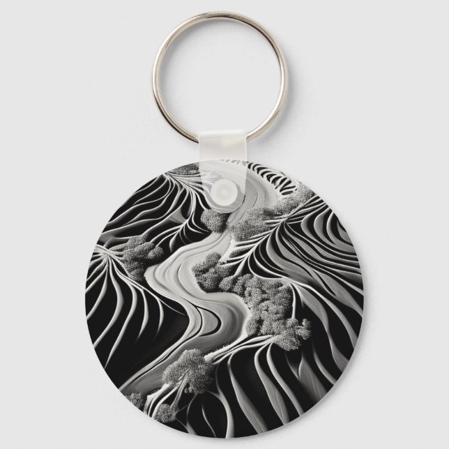 Fractal Flow Keychain (Front)
