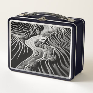 Fractal Flow Metal Lunch Box