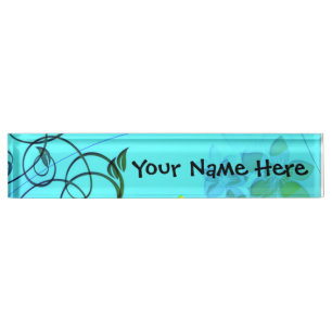 Fractal Flower Elegance Nameplate