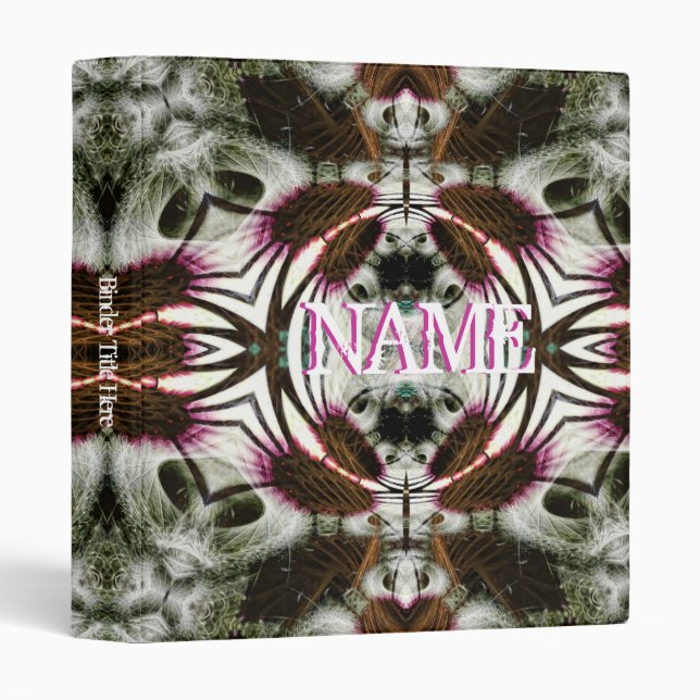 Fractal Flower Fantasy Avery Binder (Front/Spine)