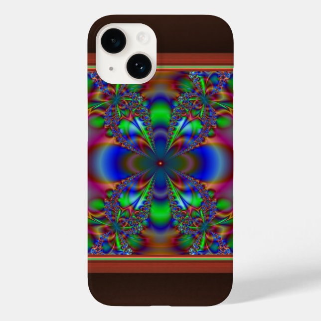 Fractal Flower In Multi Colours  Case-Mate iPhone Case (Back)